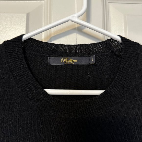 Bellina Ladies Black Round Neck Sweater - Picture 2 of 3